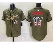 Men's Los Angeles Dodgers #17 Shohei Ohtani Olive 2026 Armed Forces Day 250 Fourth of July Stitched Baseball Jersey Men's Los Angeles Dodgers #17 Shohei Ohtani Olive 2026 Armed Forces Day 250 Fourth of July Stitched Baseball Jersey