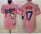 Men's Los Angeles Dodgers #17 Shohei Ohtani Pink Hello Kitty 2025 World Series Champions Limited Jersey Men's Los Angeles Dodgers #17 Shohei Ohtani Pink Hello Kitty 2025 World Series Champions Limited Jersey