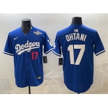 Men's Los Angeles Dodgers #17 Shohei Ohtani Royal 2025 World Series Limited Stitched Baseball Jersey Men's Los Angeles Dodgers #17 Shohei Ohtani Royal 2025 World Series Limited Stitched Baseball Jersey