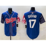 Men's Los Angeles Dodgers #17 Shohei Ohtani Royal Limited Stitched Baseball Jersey