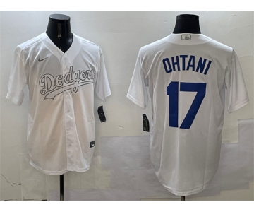 Men's Los Angeles Dodgers #17 Shohei Ohtani White Fashion Cool Base Stitched Baseball Jersey
