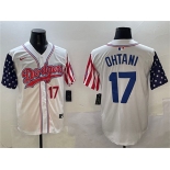 Men's Los Angeles Dodgers #17 Shohei Ohtani White Limited Stitched Baseball Jersey