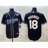 Men's Los Angeles Dodgers #18 Yoshinobu Yamamoto Black 2025 World Series Cool Base Stitched Baseball Jersey Men's Los Angeles Dodgers #18 Yoshinobu Yamamoto Black 2025 World Series Cool Base Stitched Baseball Jersey