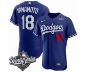 Men's Los Angeles Dodgers #18 Yoshinobu Yamamoto Royal 2025 World Series Limited Stitched Baseball Jersey Men's Los Angeles Dodgers #18 Yoshinobu Yamamoto Royal 2025 World Series Limited Stitched Baseball Jersey