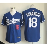 Men's Los Angeles Dodgers #18 Yoshinobu Yamamoto Royal Limited Stitched Baseball Jersey