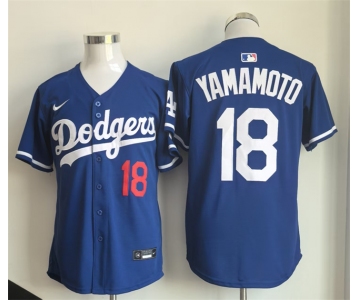 Men's Los Angeles Dodgers #18 Yoshinobu Yamamoto Royal Limited Stitched Baseball Jersey
