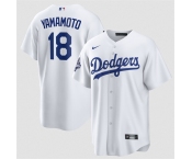 Men's Los Angeles Dodgers #18 Yoshinobu Yamamoto White 2025 World Series Champions Stitched Baseball Jersey Men's Los Angeles Dodgers #18 Yoshinobu Yamamoto White 2025 World Series Champions Stitched Baseball Jersey