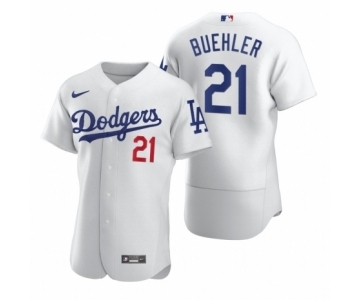 Men's Los Angeles Dodgers #21 Walker Buehler Nike White 2020 Authentic Jersey