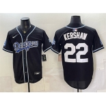Men's Los Angeles Dodgers #22 Clayton Kershaw B2B Champs 2026 Black Out Style Vapor Limited Stitched Baseball Jersey