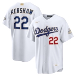 Men's Los Angeles Dodgers #22 Clayton Kershaw Nike White 2026 Gold Collection Stadium Jersey