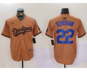 Men's Los Angeles Dodgers #22 Clayton Kershaw Olive Cool Base Limited Stitched Jersey
