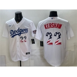 Men's Los Angeles Dodgers #22 Clayton Kershaw White USA 250 Fourth of July Home Stitched Baseball Jersey Men's Los Angeles Dodgers #22 Clayton Kershaw White USA 250 Fourth of July Home Stitched Baseball Jersey