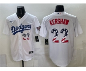 Men's Los Angeles Dodgers #22 Clayton Kershaw White USA 250 Fourth of July Home Stitched Baseball Jersey Men's Los Angeles Dodgers #22 Clayton Kershaw White USA 250 Fourth of July Home Stitched Baseball Jersey