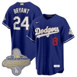 Men's Los Angeles Dodgers #24 Kobe Bryant Royal 2026 Alternate Gold Collection Stadium Stitched Baseball Jersey Men's Los Angeles Dodgers #24 Kobe Bryant Royal 2026 Alternate Gold Collection Stadium Stitched Baseball Jersey