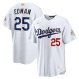 Men's Los Angeles Dodgers #25 Tommy Edman Nike White 2026 Gold Collection Stadium Jersey Men's Los Angeles Dodgers #25 Tommy Edman Nike White 2026 Gold Collection Stadium Jersey