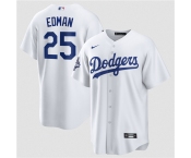 Men's Los Angeles Dodgers #25 Tommy Edman White 2025 World Series Champions Stitched Baseball Jersey Men's Los Angeles Dodgers #25 Tommy Edman White 2025 World Series Champions Stitched Baseball Jersey