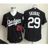 Men's Los Angeles Dodgers #29 Tarik Skubal Black 2026 Cool Base Stitched Baseball Jersey Men's Los Angeles Dodgers #29 Tarik Skubal Black 2026 Cool Base Stitched Baseball Jersey