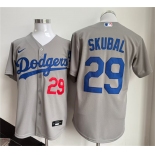 Men's Los Angeles Dodgers #29 Tarik Skubal Gray 2026 Cool Base Stitched Baseball Jersey
