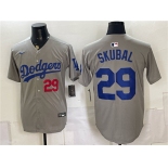Men's Los Angeles Dodgers #29 Tarik Skubal Grey Limited Stitched Baseball Jersey Men's Los Angeles Dodgers #29 Tarik Skubal Grey Limited Stitched Baseball Jersey
