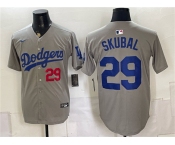 Men's Los Angeles Dodgers #29 Tarik Skubal Grey Limited Stitched Baseball Jersey Men's Los Angeles Dodgers #29 Tarik Skubal Grey Limited Stitched Baseball Jersey