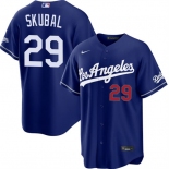 Mens Los Angeles Dodgers #29 Tarik Skubal Royal Alternate Stadium Stitched Baseball Jersey Mens Los Angeles Dodgers #29 Tarik Skubal Royal Alternate Stadium Stitched Baseball Jersey