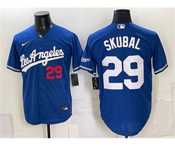 Men's Los Angeles Dodgers #29 Tarik Skubal Royal Alternate Stadium Stitched Baseball Jersey