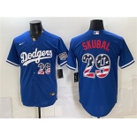 Men's Los Angeles Dodgers #29 Tarik Skubal Royal USA 250 Fourth of July Home Stitched Baseball Jersey Men's Los Angeles Dodgers #29 Tarik Skubal Royal USA 250 Fourth of July Home Stitched Baseball Jersey