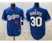 Men's Los Angeles Dodgers #30 Dave Roberts Royal 2026 Limited Stitched Baseball Jersey Men's Los Angeles Dodgers #30 Dave Roberts Royal 2026 Limited Stitched Baseball Jersey