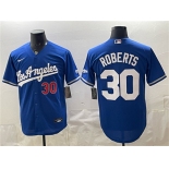 Men's Los Angeles Dodgers #30 Dave Roberts Royal Alternate Stadium Stitched Baseball Jersey Men's Los Angeles Dodgers #30 Dave Roberts Royal Alternate Stadium Stitched Baseball Jersey