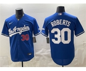 Men's Los Angeles Dodgers #30 Dave Roberts Royal Alternate Stadium Stitched Baseball Jersey Men's Los Angeles Dodgers #30 Dave Roberts Royal Alternate Stadium Stitched Baseball Jersey