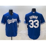 Men's Los Angeles Dodgers #33 James Outman Royal Cool Base Stitched Baseball Jersey