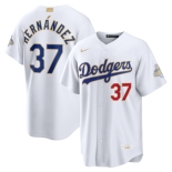 Men's Los Angeles Dodgers #37 Teoscar Hernández Nike White 2026 Gold Collection Stadium Jersey Men's Los Angeles Dodgers #37 Teoscar Hernández Nike White 2026 Gold Collection Stadium Jersey