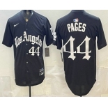 Men's Los Angeles Dodgers #44 Andy Pages Black Gothic Edition Vapor Premier Limited Stitched Jersey Men's Los Angeles Dodgers #44 Andy Pages Black Gothic Edition Vapor Premier Limited Stitched Jersey