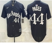 Men's Los Angeles Dodgers #44 Andy Pages Black Gothic Edition Vapor Premier Limited Stitched Jersey Men's Los Angeles Dodgers #44 Andy Pages Black Gothic Edition Vapor Premier Limited Stitched Jersey
