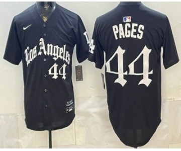 Men's Los Angeles Dodgers #44 Andy Pages Black Gothic Edition Vapor Premier Limited Stitched Jersey