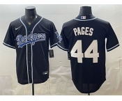 Men's Los Angeles Dodgers #44 Andy Pages Black Stitched Baseball Jersey Men's Los Angeles Dodgers #44 Andy Pages Black Stitched Baseball Jersey