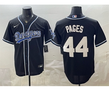 Men's Los Angeles Dodgers #44 Andy Pages Black Stitched Baseball Jersey