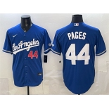 Men's Los Angeles Dodgers #44 Andy Pages Royal Alternate Stadium Stitched Baseball Jersey