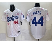Men's Los Angeles Dodgers #44 Andy Pages White 2025 Tokyo Series Limited Stitched Baseball Jersey Men's Los Angeles Dodgers #44 Andy Pages White 2025 Tokyo Series Limited Stitched Baseball Jersey