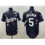 Men's Los Angeles Dodgers #5 Freddie Freeman Black 2025 World Series Patch Tokyo Series Limited Stitched Baseball Jersey Men's Los Angeles Dodgers #5 Freddie Freeman Black 2025 World Series Patch Tokyo Series Limited Stitched Baseball Jersey