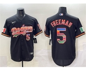 Men's Los Angeles Dodgers #5 Freddie Freeman Black Mexico Cool Base Stitched Baseball Jersey Men's Los Angeles Dodgers #5 Freddie Freeman Black Mexico Cool Base Stitched Baseball Jersey