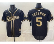 Men's Los Angeles Dodgers #5 Freddie Freeman Black Military Appreciation Game Day Stitched Baseball Jersey Men's Los Angeles Dodgers #5 Freddie Freeman Black Military Appreciation Game Day Stitched Baseball Jersey