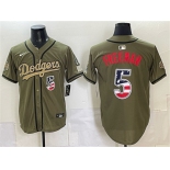 Men's Los Angeles Dodgers #5 Freddie Freeman Olive 2026 Armed Forces Day 250 Fourth of July Stitched Baseball Jersey Men's Los Angeles Dodgers #5 Freddie Freeman Olive 2026 Armed Forces Day 250 Fourth of July Stitched Baseball Jersey