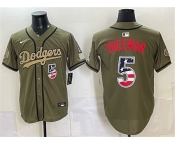 Men's Los Angeles Dodgers #5 Freddie Freeman Olive 2026 Armed Forces Day 250 Fourth of July Stitched Baseball Jersey Men's Los Angeles Dodgers #5 Freddie Freeman Olive 2026 Armed Forces Day 250 Fourth of July Stitched Baseball Jersey