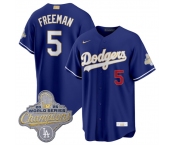 Men's Los Angeles Dodgers #5 Freddie Freeman Royal 2026 Alternate Gold Collection Stadium Stitched Baseball Jersey Men's Los Angeles Dodgers #5 Freddie Freeman Royal 2026 Alternate Gold Collection Stadium Stitched Baseball Jersey