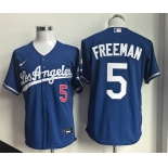 Men's Los Angeles Dodgers #5 Freddie Freeman Royal 2026 Gold Collection Stadium Stitched Baseball Jersey