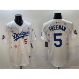 Men's Los Angeles Dodgers #5 Freddie Freeman White 2025 Tokyo Series Limited Stitched Baseball Jersey