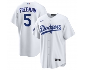 Men's Los Angeles Dodgers #5 Freddie Freeman White 2025 World Series Champions Home Cool Base Stitched Baseball Jersey Men's Los Angeles Dodgers #5 Freddie Freeman White 2025 World Series Champions Home Cool Base Stitched Baseball Jersey