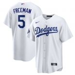 Men's Los Angeles Dodgers #5 Freddie Freeman White 2025 World Series Champions Stitched Baseball Jersey Men's Los Angeles Dodgers #5 Freddie Freeman White 2025 World Series Champions Stitched Baseball Jersey