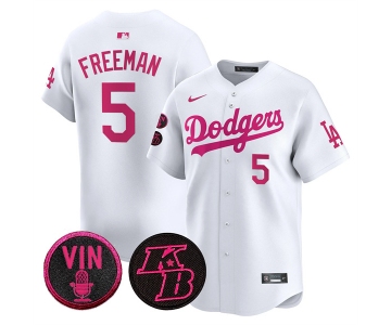Men's Los Angeles Dodgers #5 Freddie Freeman White 2026 Mother’s Day Vapor Premier Limited Stitched Baseball Jersey